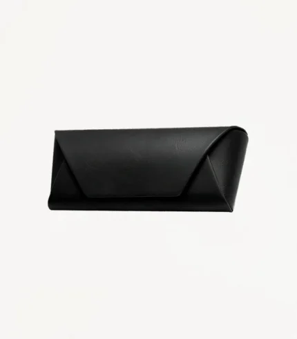 Étui à lunettes en cuir Carenor noir