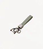 Porte-clés Carreau en cuir vert