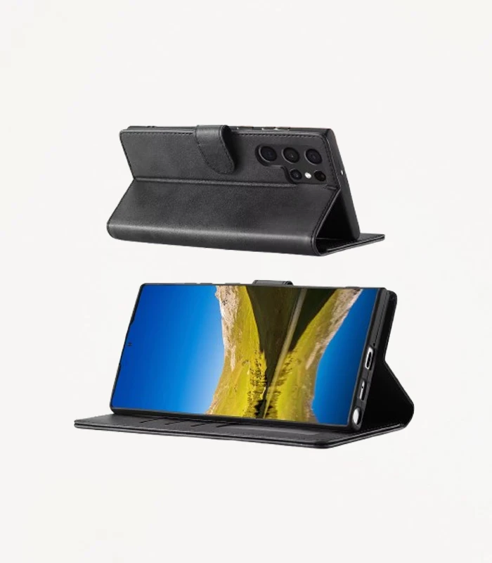 étui folio pour samsung en cuir