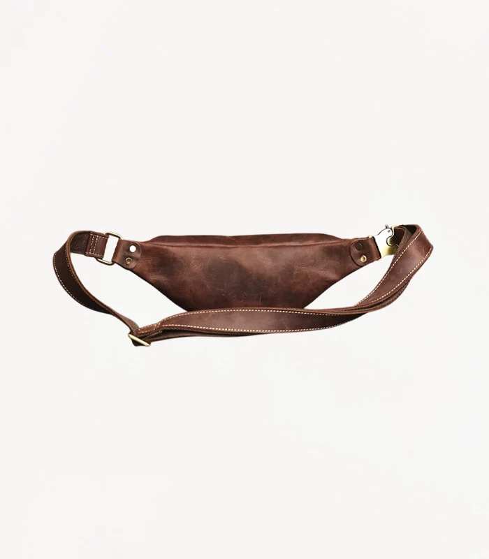sac banane en cuir bergam