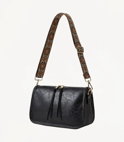 Sac à main en cuir Soléna Noir