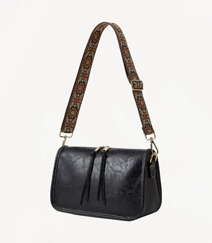 Sac à main en cuir Soléna Noir